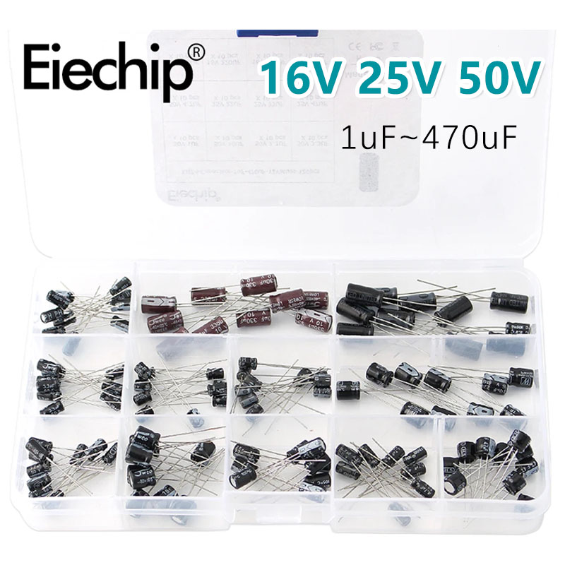Capacitor Kit Assortment - 120 Stuks 12 Soorten Elektrolytische Condensatoren