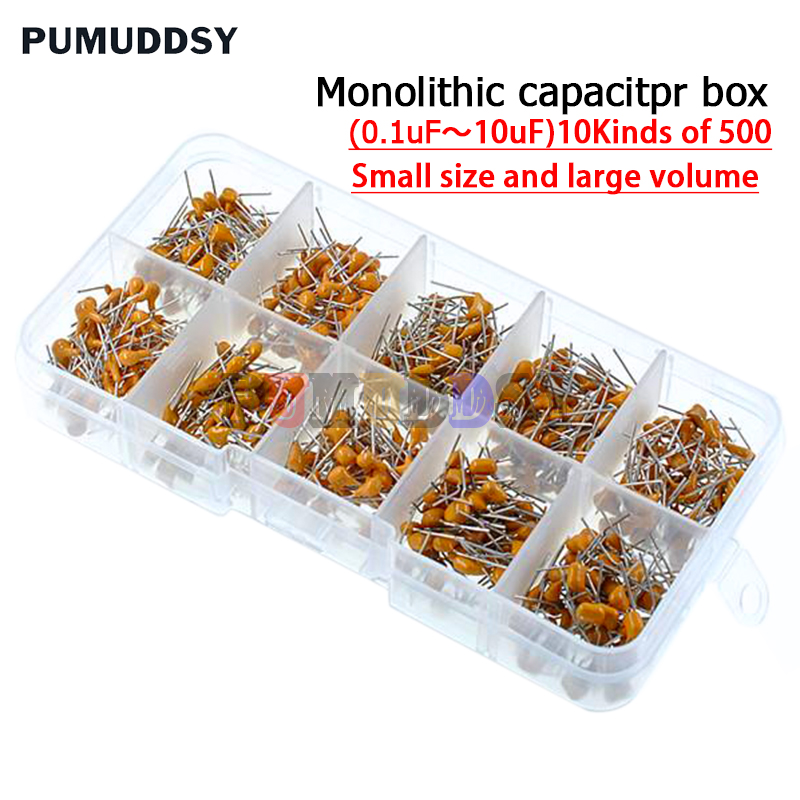 Capacitor Kit Assortment - 500 stks/partij 10 waarden * 50