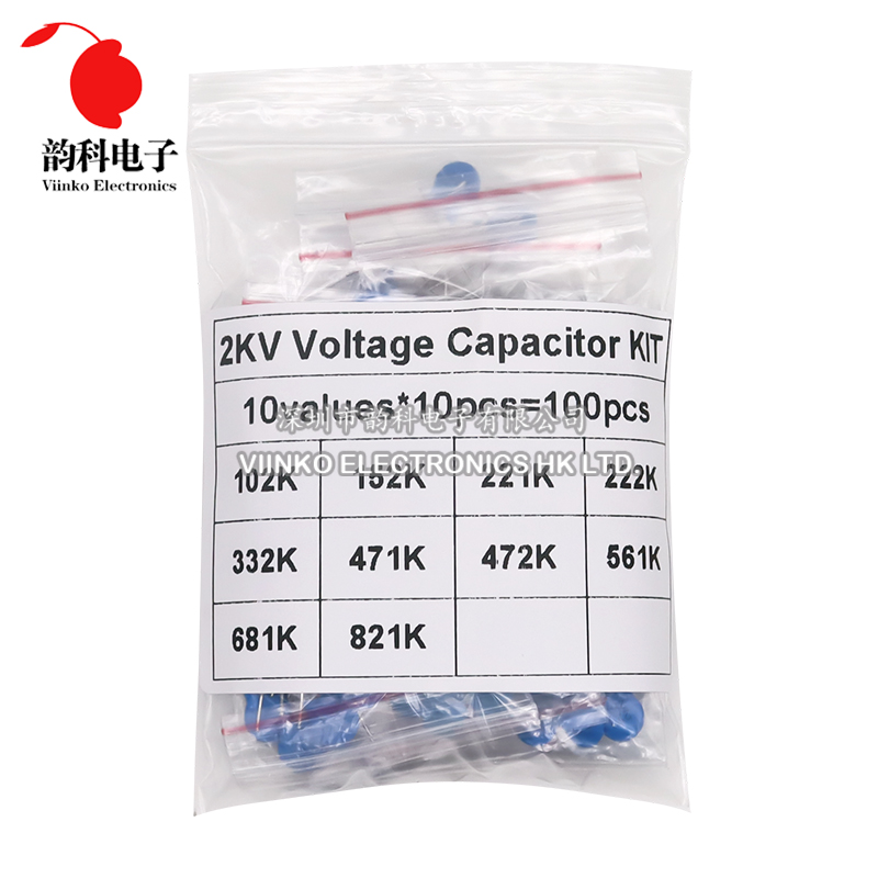 Capacitor Kit Assortment - 100 Stuks 2kv Hoogspanning Keramische Condensator