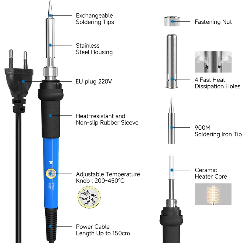 Instelbare temperatuur 220V 60 - Diy Electronics Tools recensie en prijs