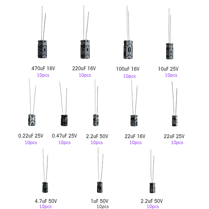 120 Stuks 12 Soorten Elektroly - Capacitor Kit Assortment recensie en prijs