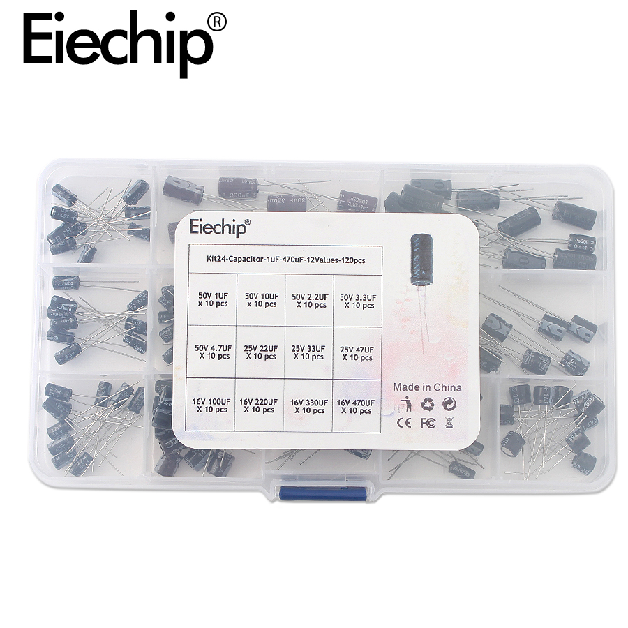 120 Stuks 12 Soorten Elektroly - Capacitor Kit Assortment recensie en prijs