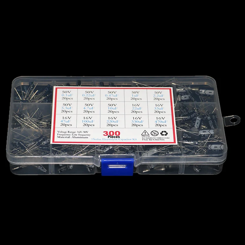 300 stks 15 soorten 16 V 50 V  - Capacitor Kit Assortment recensie en prijs