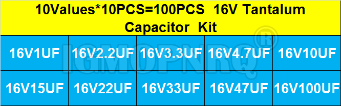 100Pcs 10 Waarde * 10Pcs 16V T - Capacitor Kit Assortment recensie en prijs