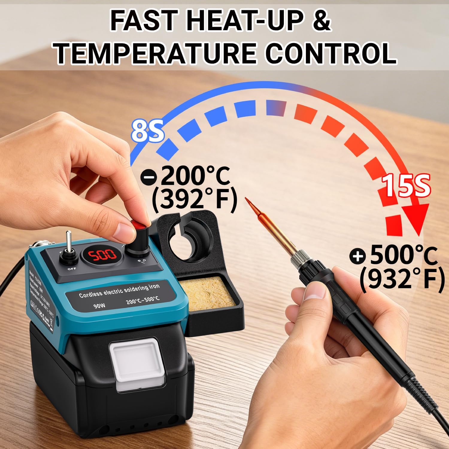 90W LED digitale draadloze sol - Diy Electronics Tools recensie en prijs