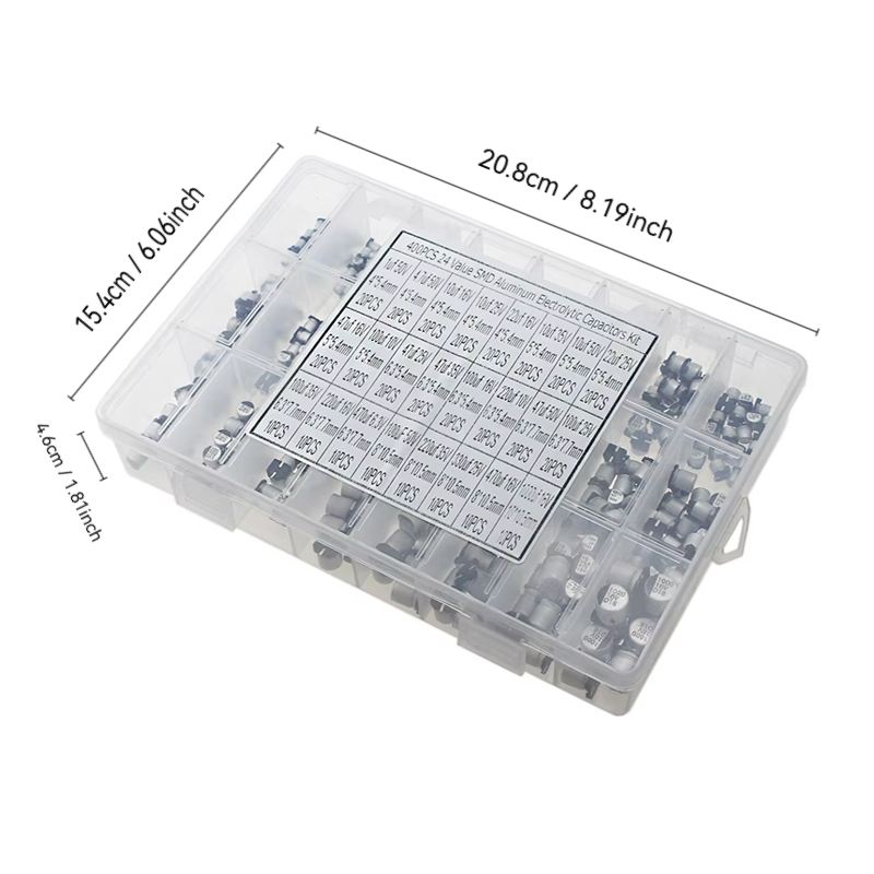 400PCS 24 Waarden SMD Aluminiu - Capacitor Kit Assortment recensie en prijs